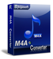 M4A zu MP3, WAV, AAC, AIFF und umgekehrt konvertieren auf Mac so schnell. - Bigasoft M4A Converter for Mac