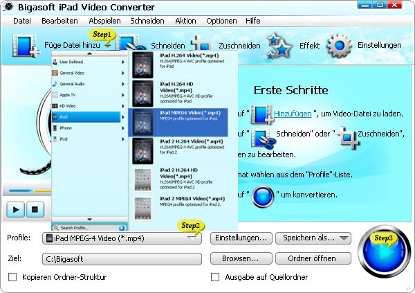 konvertieren DivX-AVI, DivX-MP4 oder DivX Media Format (DMF)und abspielen in iPad 3/iPad 2/iPad