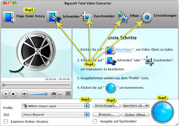 Eine schrittweise Anleitung zur ProRes in AVI, MOV, FLV, WMV konvertieren