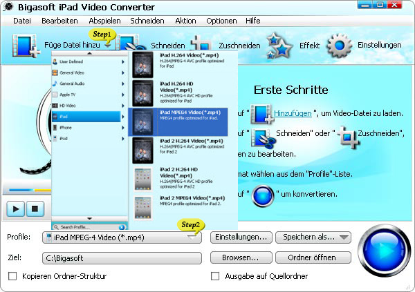 Schritt für Schritt Anleitung, wie man AVI in iTunes unterstützten Format konvertieren Schritt für Schritt Anleitung, wie kann man AVI in iTunes-Format konvertieren