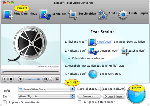Schritt für Schritt Anleitung umwandeln AVCHD in mts, m2t, m2ts in Apple ProRes wie kann man AVCHD auf m2t, m2ts, mts in Apple ProRes umwandeln