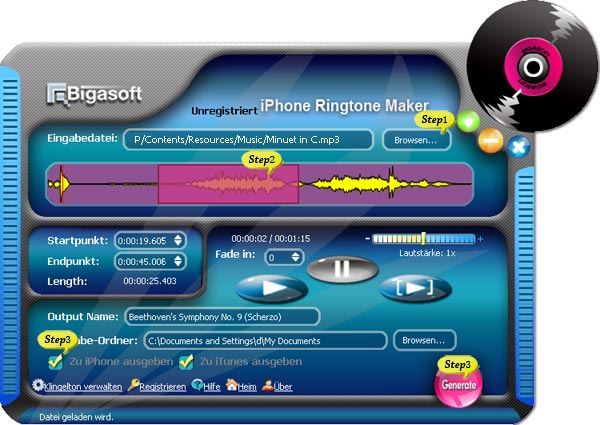 Schritt für Schritt Anleitung, wie kann man Text Tones für iOS 5 basierte iPhone 4S/4/3GS machen Wie kann Text Tones für iPhone 4S/4/3GS erstellen