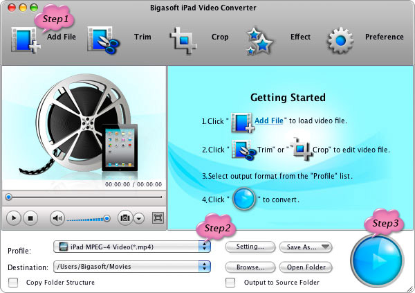 Schritt für Schritt Anleitung, wie kann MP4-Format zu unterstütztiPad/iPad2 konvertieren Leitfaden, wie kann MP4 in iPad konvertieren und MP4 auf iPad/iPad2/iPhone/iPod abspielen
