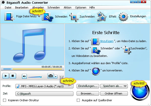 Wie kann man SHN in FLAC, MP3, WAV, WMA umwandeln?