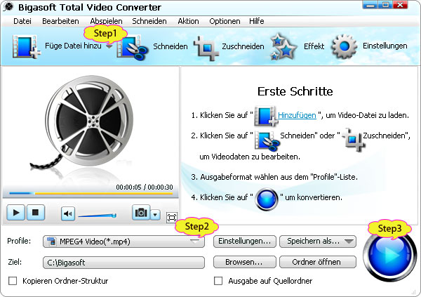 Konvertieren AVI, MPEG, MKV, MP4, FLV, WMV in Wii Umwandeln AVI, MPEG, MKV, MP4, FLV, WMV in AVI oder MOV Wii für das Spiel auf Wii