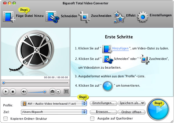 Umwandelt MXF zu AVI 3 Schritt konvertiert MXF zu AVI