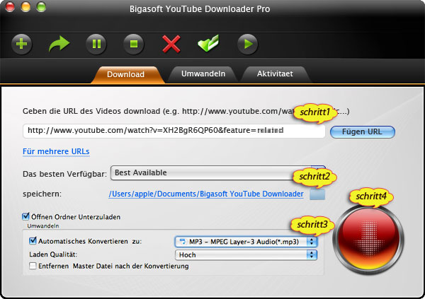 YouTube in Mac konvertieren und herunterladen YouTube in Mac konvertieren und herunterladen