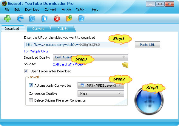 How to download and Convert YouTube to Windows Media Player on Windows 8