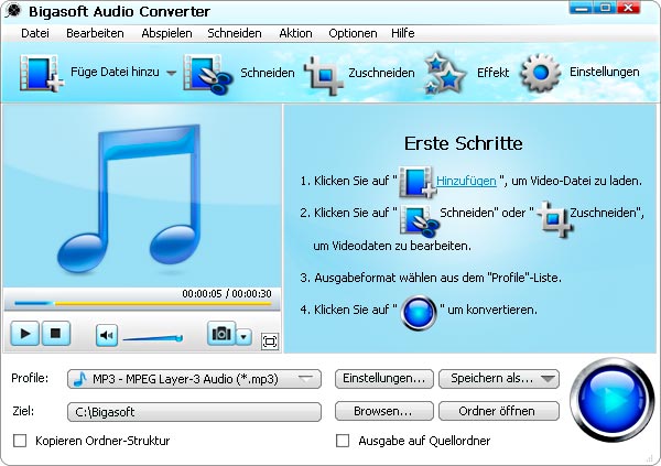 Screenshot von Bigasoft Audio Converter