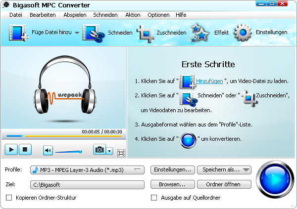 Screenshot von Bigasoft MPC Converter