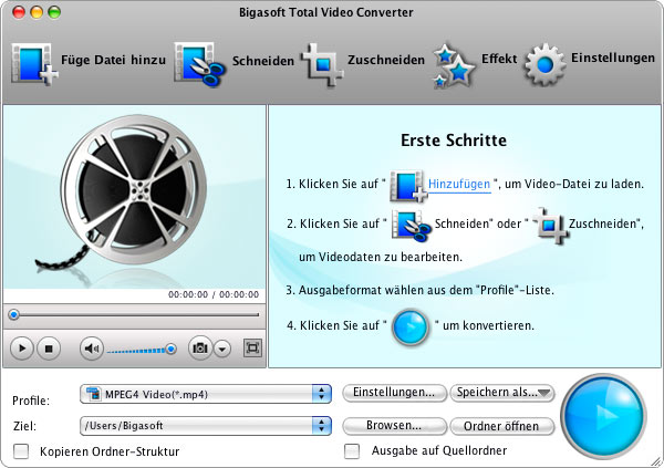 Screenshot von Bigasoft Total Video Converter for Mac