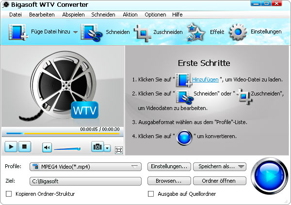 Screenshot von Bigasoft WTV Converter