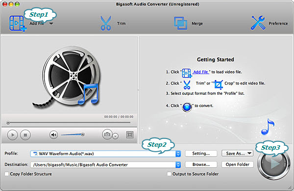 convert WMA to WAV file