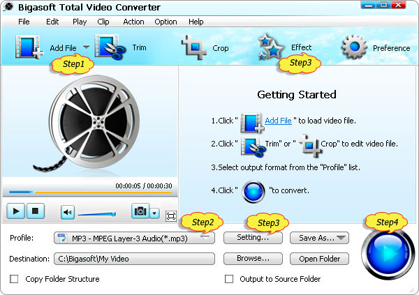 RA Converter - Convert RA to MP3, WAV, WMA, FLAC, AIFF, M4A, AC3, OGG 