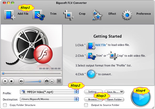 Guide on How to Convert FLV to MP4 on Mac Mountain Lion or Windows 8