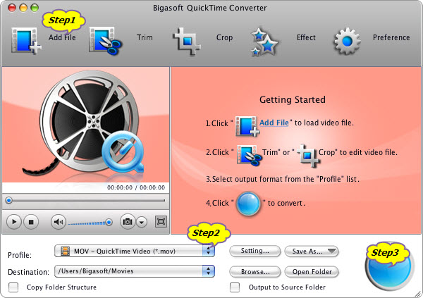 Convert MPEG-2 to MOV with the powerful MPEG-2 Converter