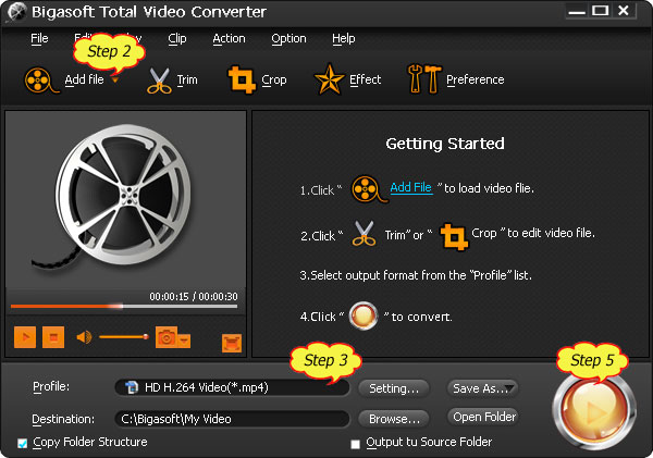 Steps for Converting Video into Samsung