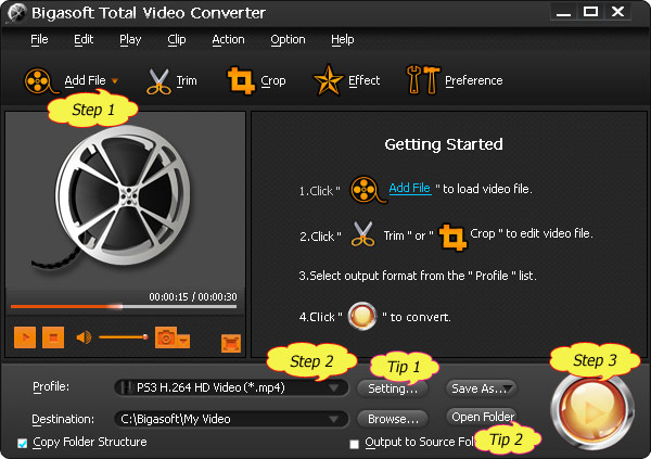 Convert MP4 to PS3 supported video