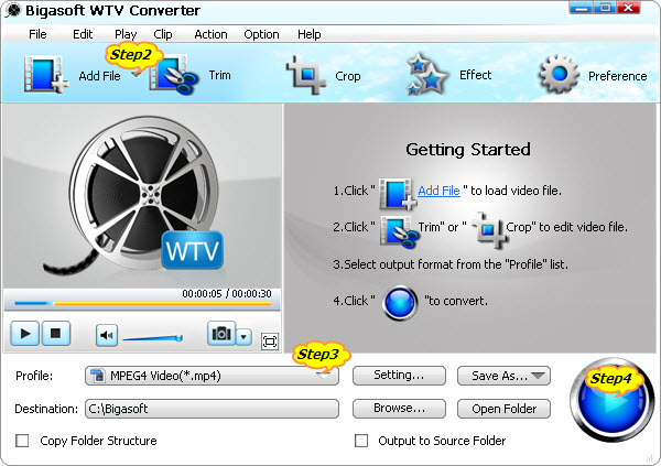 Step-by-Step Guide on How to play WTV files on PC, Mac, iPad, iPhone, PS3, Andriod