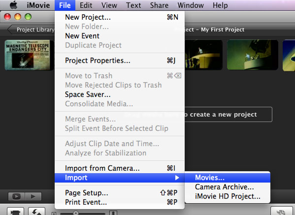 How to Import Video to iMovie?