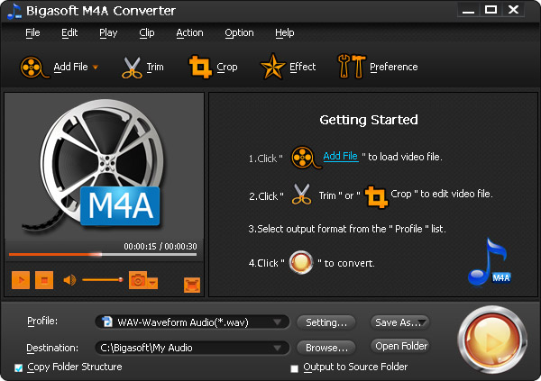 M4A to WAV Converter