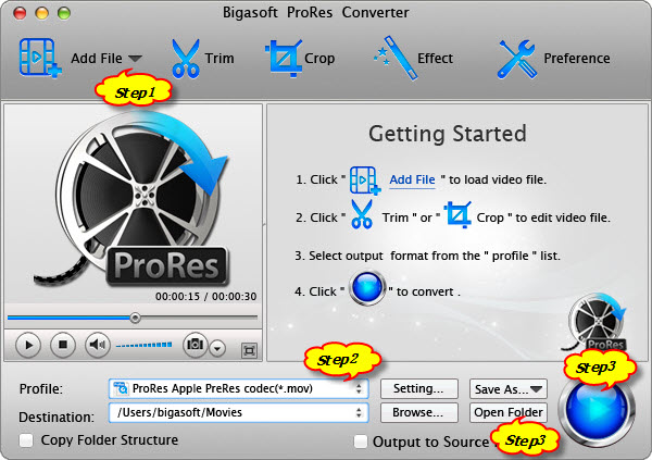 MKV to Apple ProRes converter