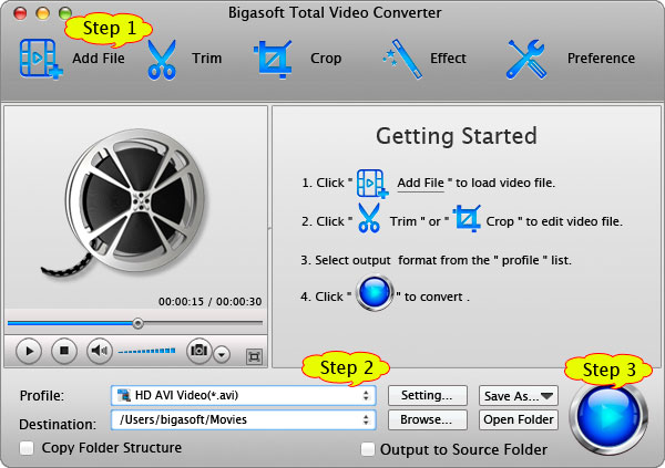 3 Steps to convert MXF to AVI