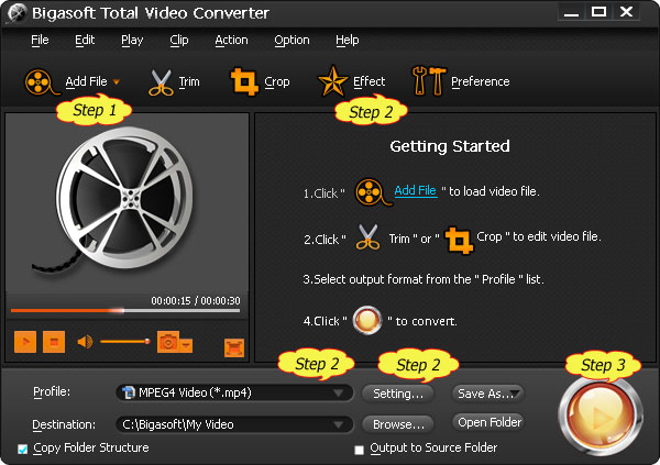 TS to MP4 Converter - Convert TS/TSV/TSA to MP4/MPEG/DivX/WMV/FLV/VOB/ MKV/AVI