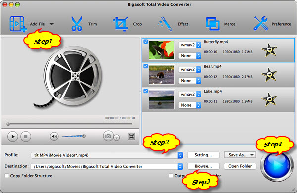 Convert WMV to iMovie 