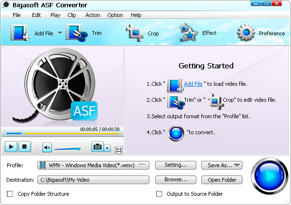 Windows 10 Bigasoft ASF Converter full