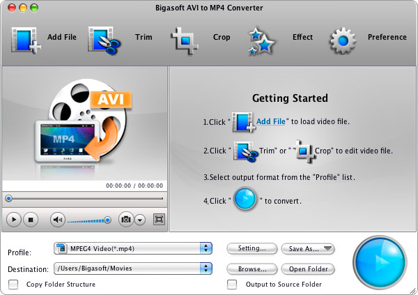 convert mp4 to avi mac osx free