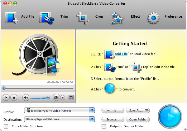 Bigasoft BlackBerry Video Converter