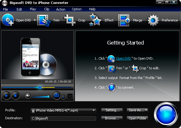 Bigasoft DVD to iPhone Converter 3.1.11.4743 full