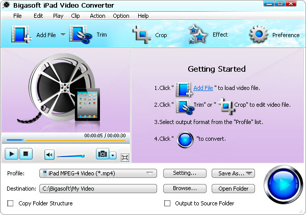 Bigasoft iPad Video Converter 5.5.0.7676