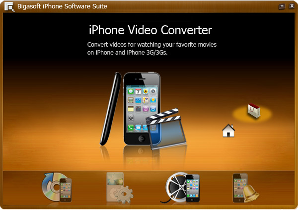 Screenshot of Bigasoft iPhone Software Suite