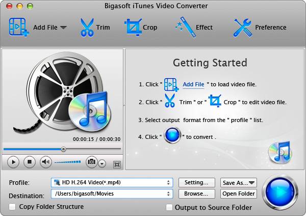 bigasoft itunes video converter bigasoft itunes video converter