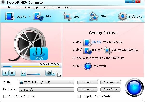 Bigasoft MKV Converter 3.7.50.5067