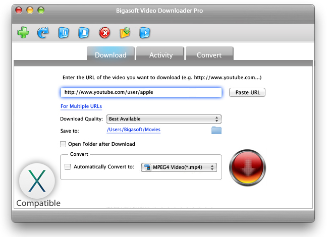 Bigasoft Video Downloader Pro 3.24.7.8183 Mac 破解版 - 视频下载