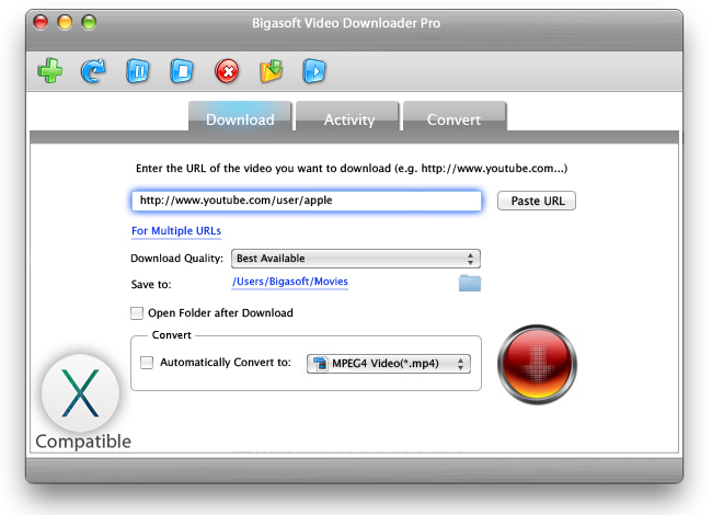 Bigasoft Video Downloader Pro 3.16.8.6946 Mac 破解版 功能强大的国外网站视频下载工具